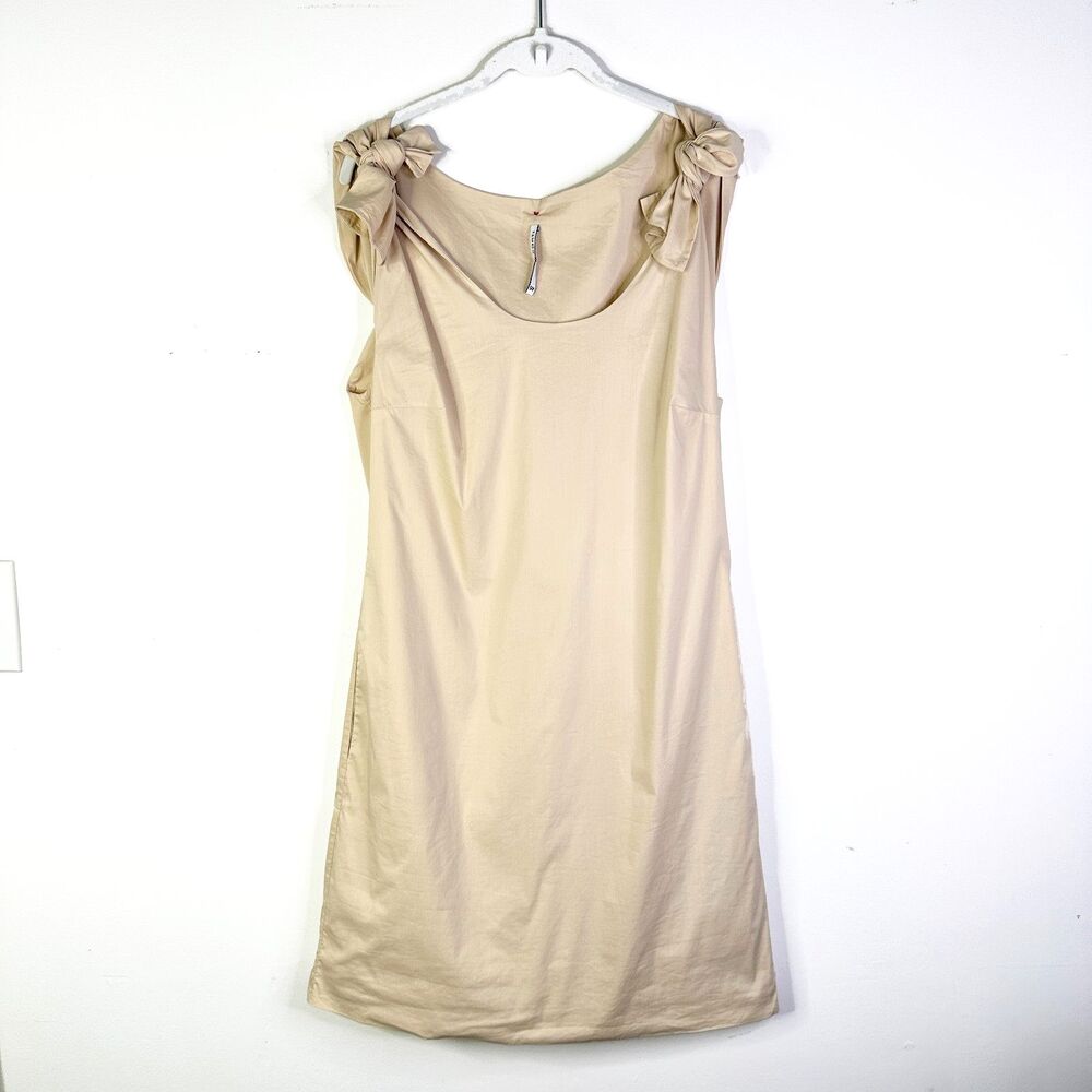 Liviana Conti Dress Women 46 16 Beige Sleeveless Knotted Stretch Clean Girl Boho